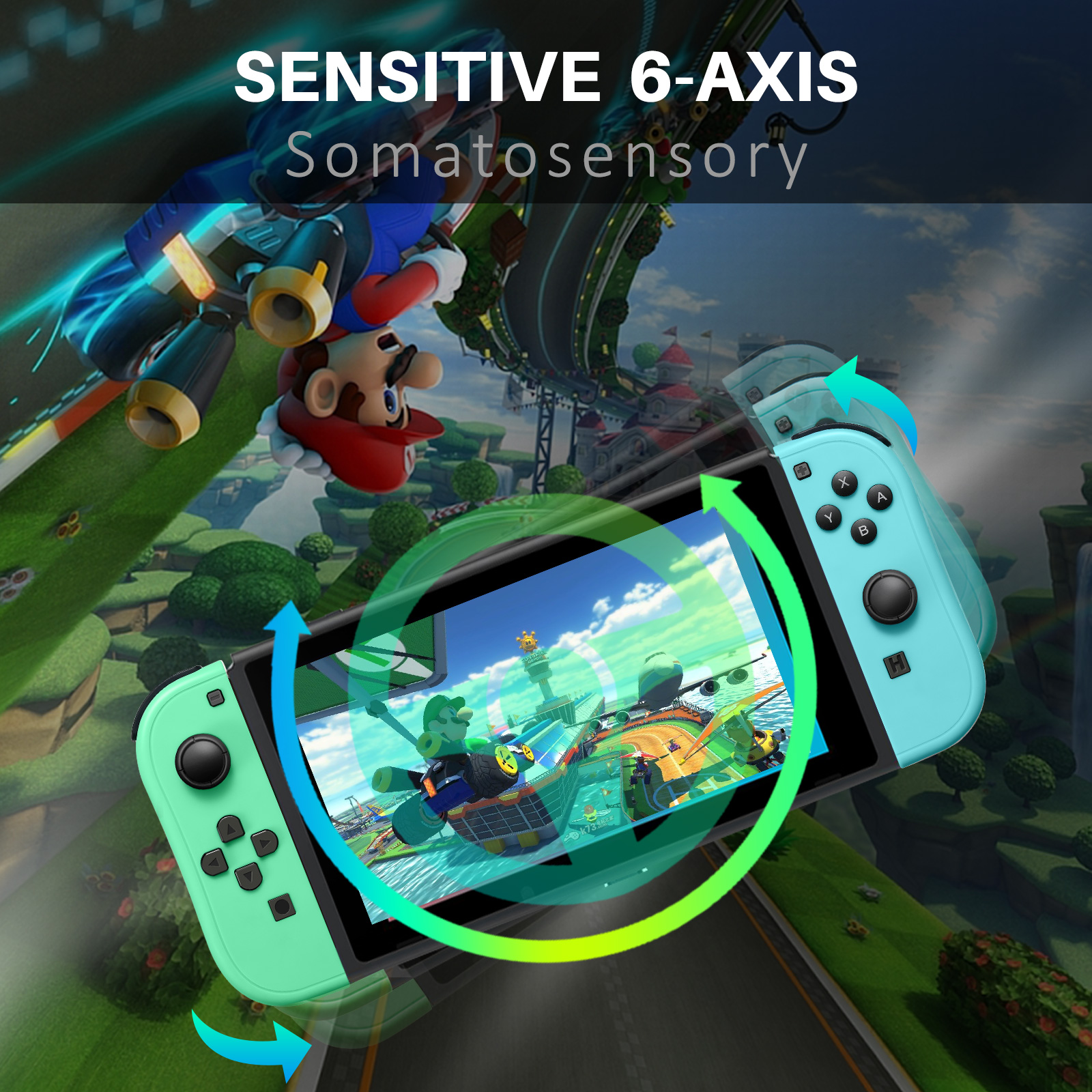 Joy-Pad Controller Compatible with Switch(Blue and Green)