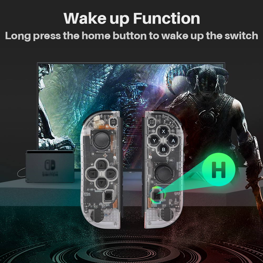 Joy-Pad Controller Compatible with Switch(Transparent White)